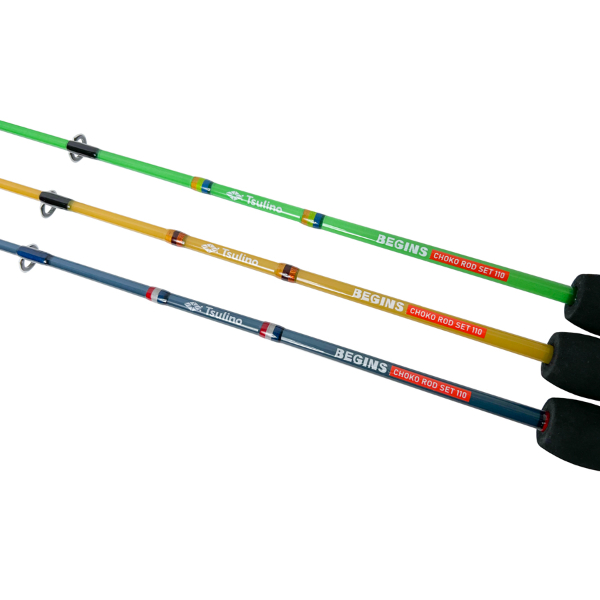 BEGINS CHOKO RODSET【ちょこ釣り・穴釣り用1ピースロッドと3号のナイロンライン100付きスピニングリールのセット】